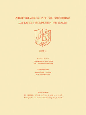 cover image of Entwicklung auf dem Gebiet der Chemiefaser-Herstellung